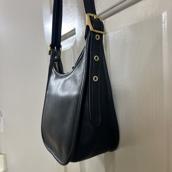 Vintage Coach Janice Legacy Bag 9950 Black Leather Crossbody Shoulder Bag - Picture 5 of 16